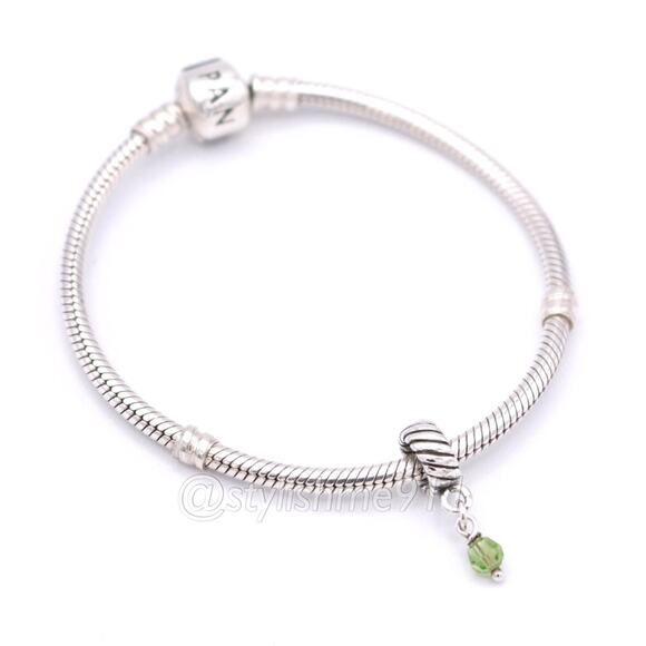 Michael Anthony Sterling Silver Green Dangle Charm - Picture 4 of 10